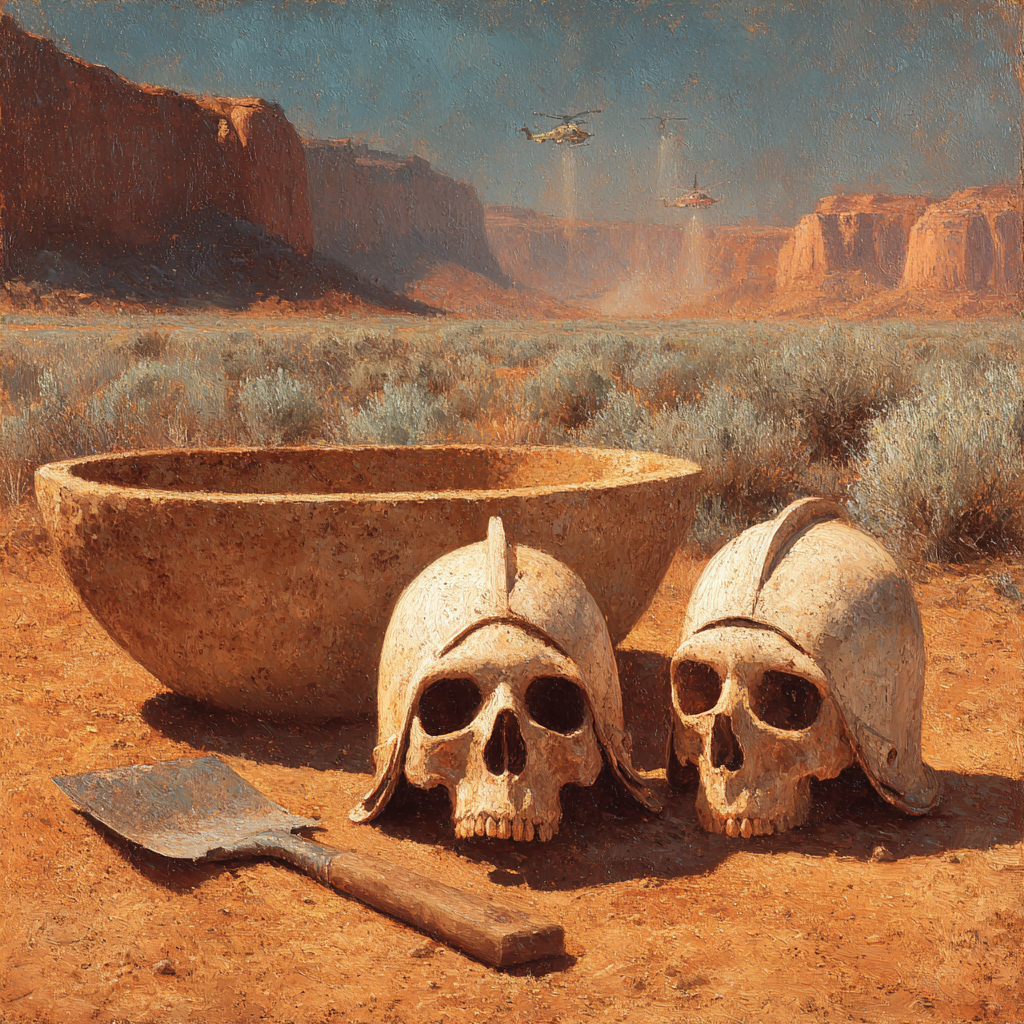 Three Helmets at Dawn